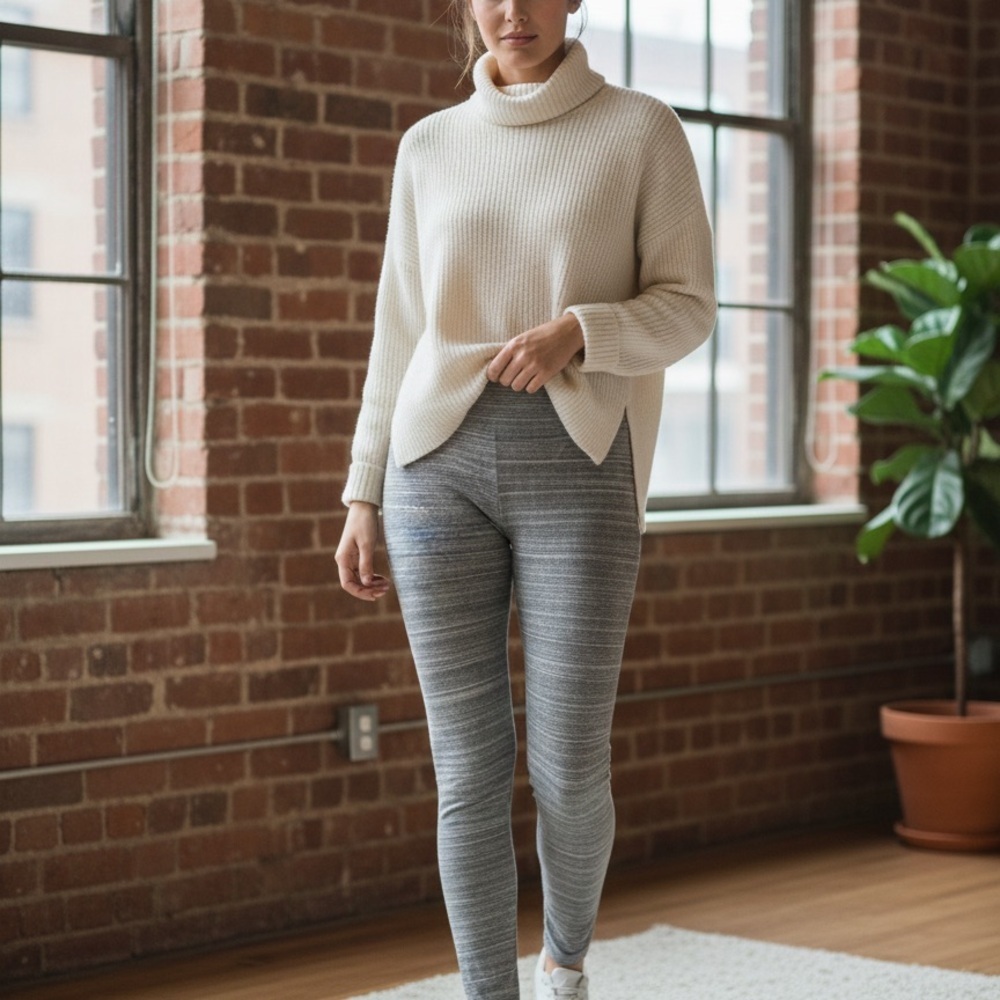 Talula Aritzia Space Dye Leggings Gray Medium